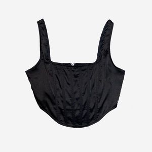 Missguided Black Cropped Boned Corset